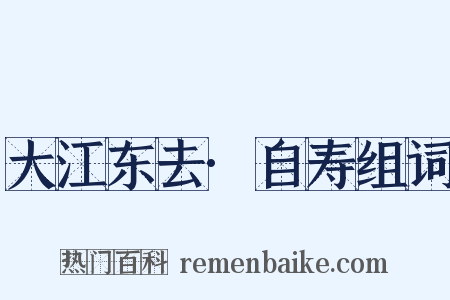 大江东去·自寿组词是什么意思的图片